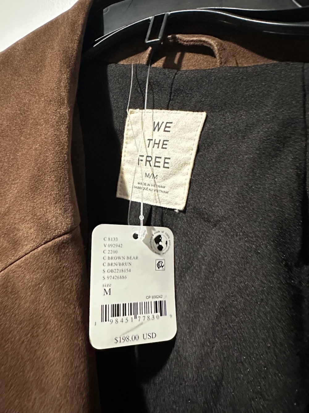 We The Free Chocolate Brown Suede Blazer Jacket - Picture 2 of 4